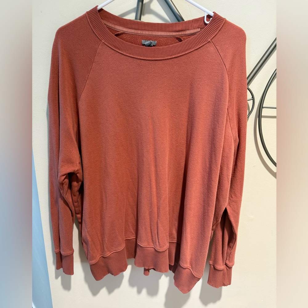 Aerie Women's Terracotta Crew Neck Sweater, Cotton, Size XS